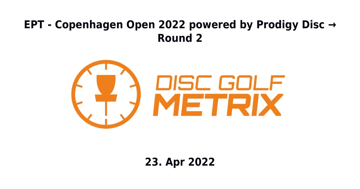 EPT Copenhagen Open 2022 powered by Prodigy Disc → Round 2