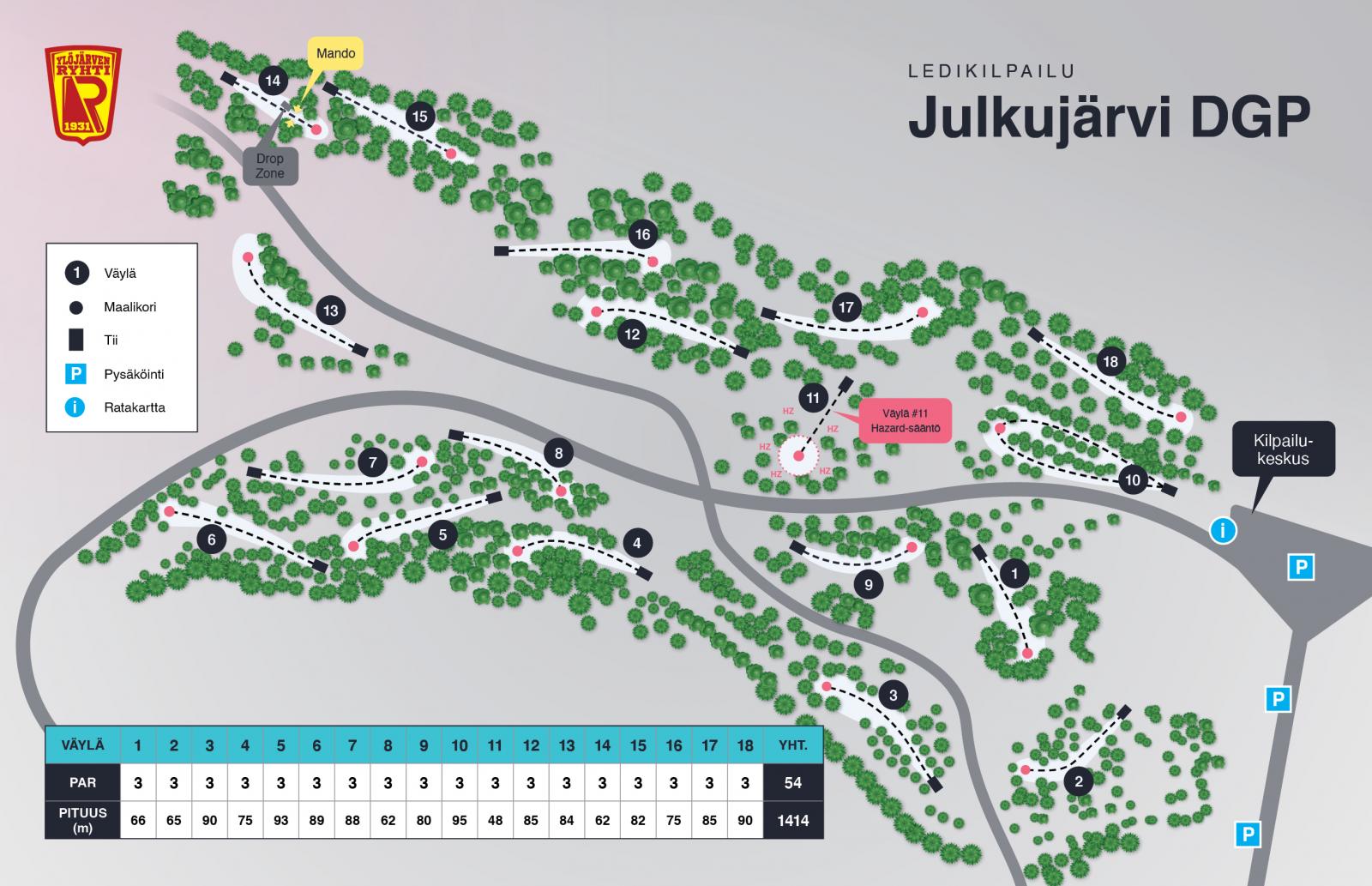 Julkujärven Lekidisa 2021 ratakartta